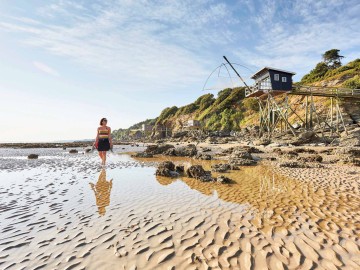 Pêcherie sur la plage de la Boutinardière - Pornic