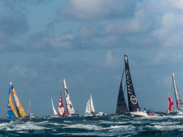 Initiatives Coeur, skipper Tanguy De Lamotte - Départ Edition 2016  - Photo Remi Blomme