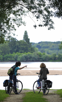 By bicycle